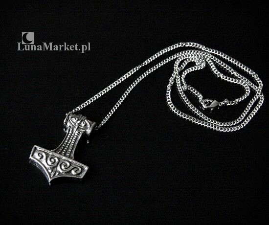 wisiorek Młot Thora biżuteria wikingów amulet talizman siły mocy